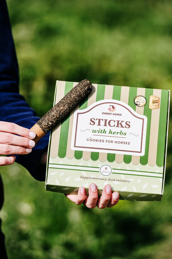Candy Horse sticks with herbs